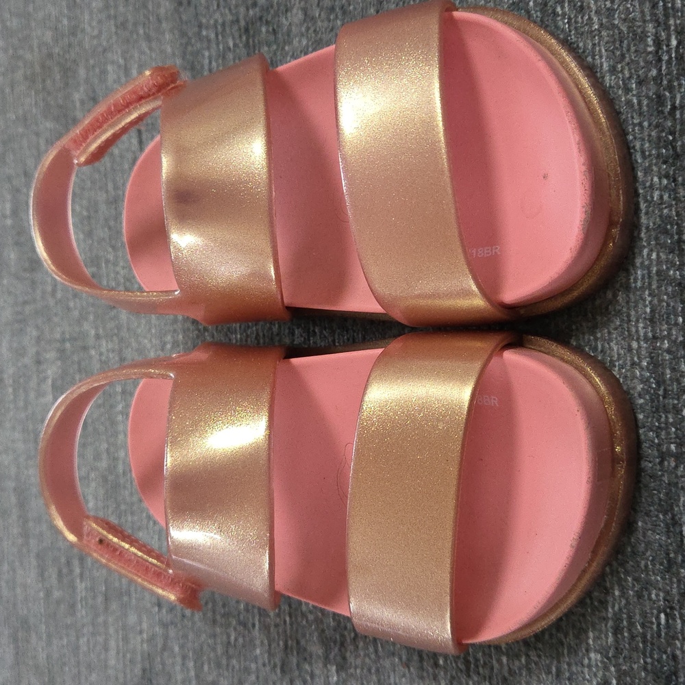 Mini Melissa Cosmic Sandal Rose Gold Toddler 7